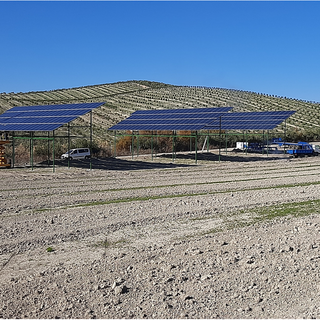 Bombeo solar de 50 CV (37 kW) para riego de finca de almendro