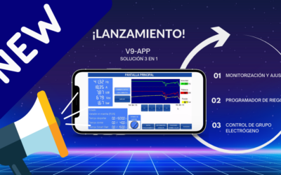 V9-APP: Solución 3 en 1 para el riego, control y gestión, las 24 horas, 365 días.