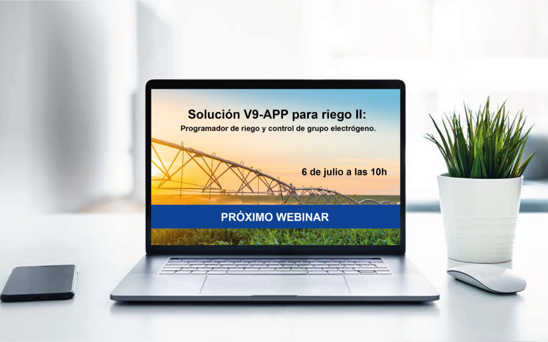 Solución V9-APP para riego lI. Programador de riego, control de grupo electrógeno